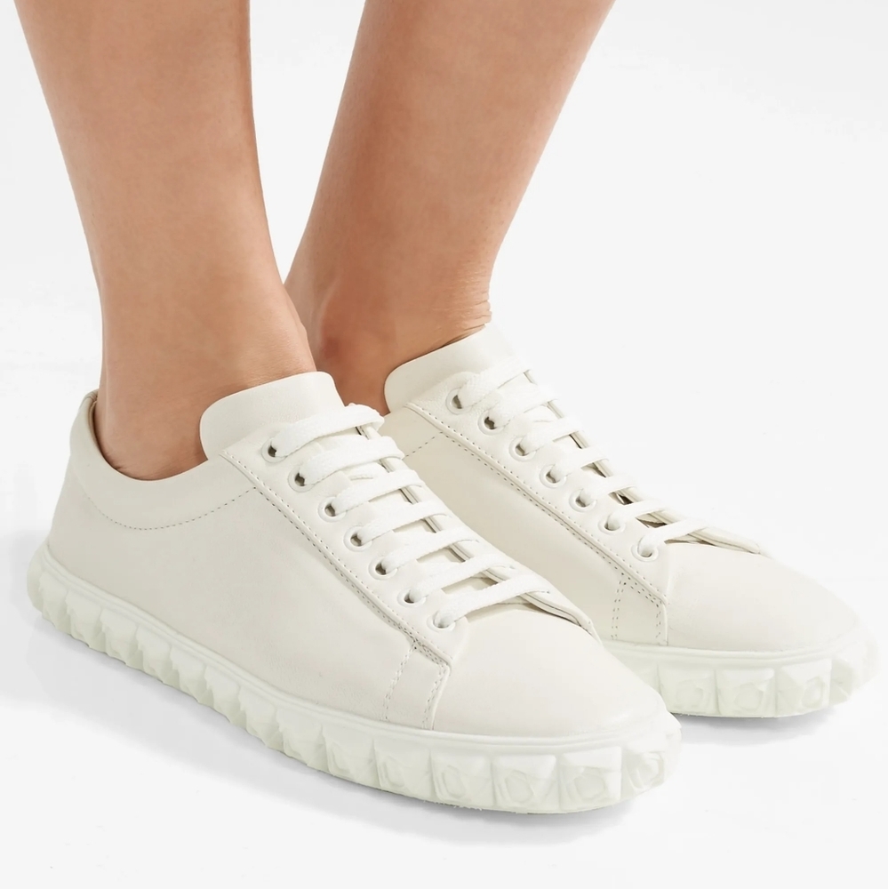 STUART WEITZMAN CoverStory white leather sneaker